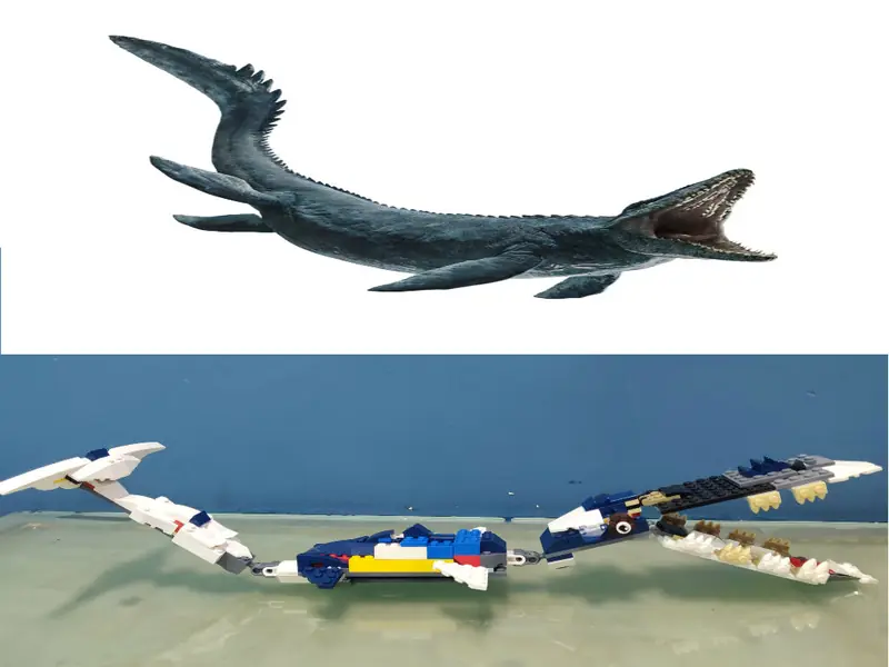 Lego Mosasaurus built by Dhairya